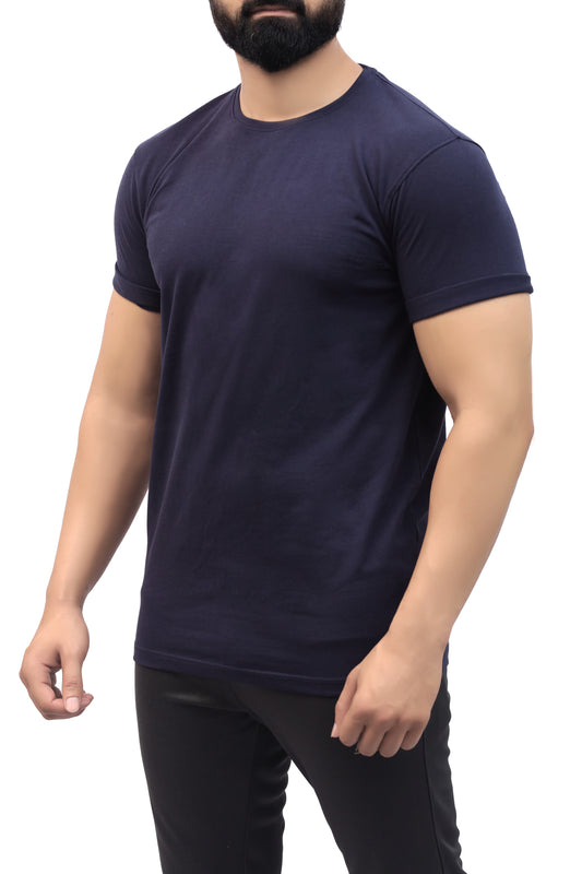 Navy Blue Lycra T-shirt - comfortable wear