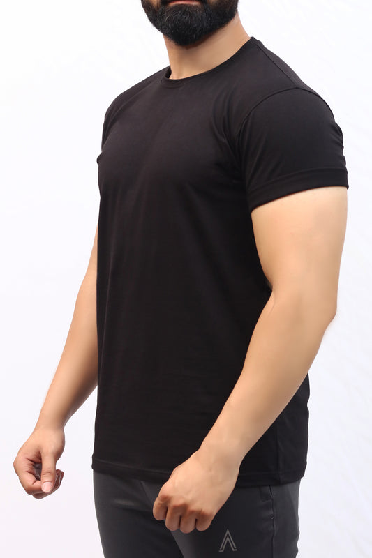 Black Lycra T-shirt - Stretch & comfortable wear